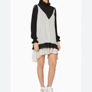 LUG VON SIGA Striped Asymmetrical Tunic Dress Top size 38